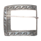 Big vintage Hopi overlay style belt buckle with wave/water motif sterling silver
