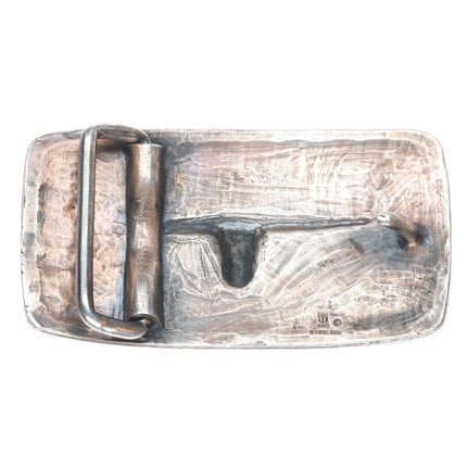 Retired James Avery Sterling silver Texas Longhorn belt buckle