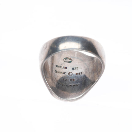 sz10.5 Georg Jensen sterling silver Celtic eagle ring 1982 for Franklin Mint