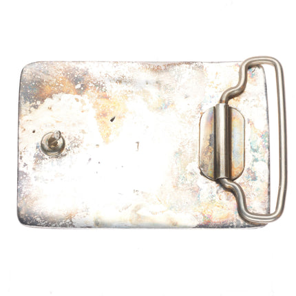 Vintage Southwestern/Native American sterling silver bear paw belt buckle