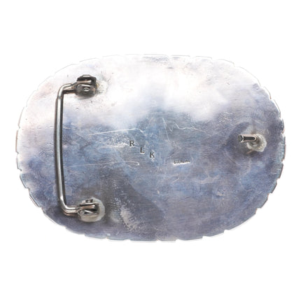 RLK Zuni Ralph and Lillie Kallestewa vintage sterling silver sunface belt buckle