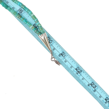 21" Shaman's Dream sterling silver petroglyph turquoise heishi necklace