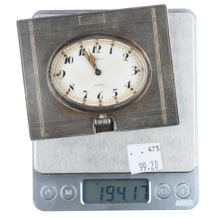 Antique Sterling silver Tiffany Co Travel 15J Concord Watch Company Travel Clock