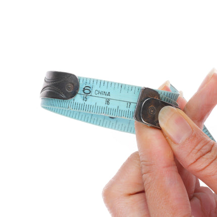 6.75" 30's-40's Navajo Vintage sterling silver turquoise row cuff bracelet