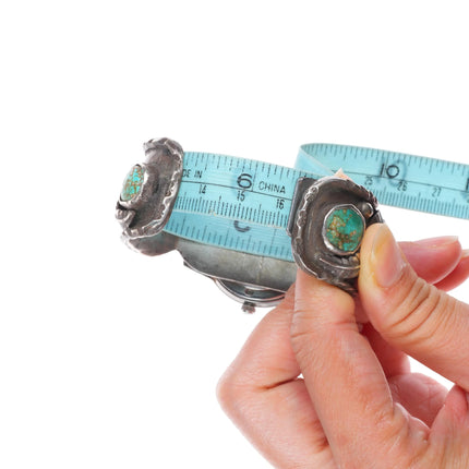 6.4" Vintage Navajo sterling silver watch cuff bracelet Hamilton Automatic