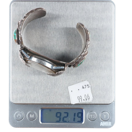 6.4" Vintage Navajo sterling silver watch cuff bracelet Hamilton Automatic