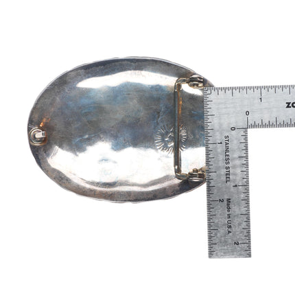 Kay Johnson southwestern sterling silver Royston turquoise belt buckle