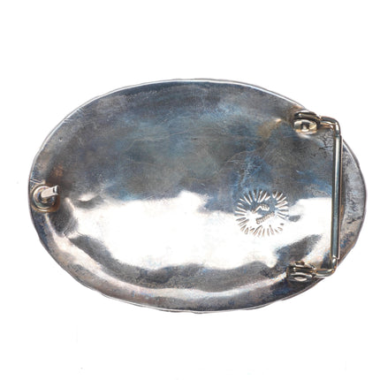 Kay Johnson southwestern sterling silver Royston turquoise belt buckle