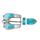 40's-50's Zuni Blue Gem Turquoise sterling silver 5/8