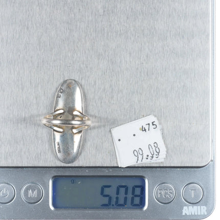 Vintage Hopi or Navajo Overlay long ring sterling silver