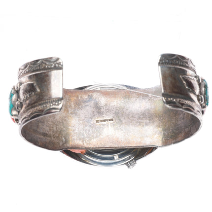 7.25" Mike Simplicio Zuni sterling silver Bulova Accutron watch cuff bracelet