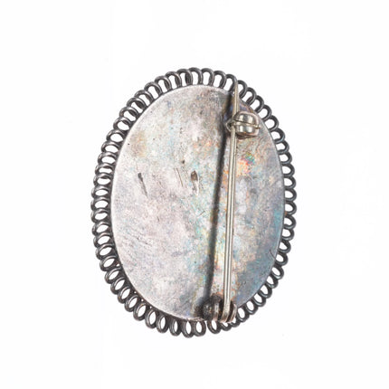 c1940's Zuni John Gordon Leak/Leekity sterling silver dragonfly pin inlaid