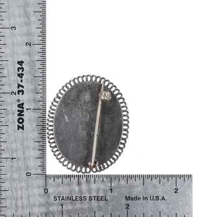 c1940's Zuni John Gordon Leak/Leekity sterling silver dragonfly pin inlaid