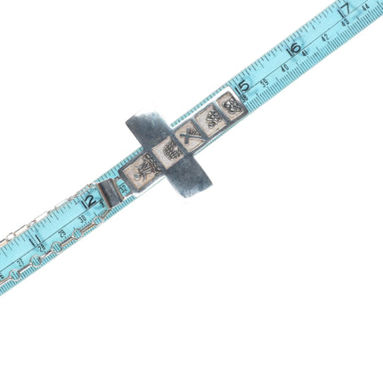 Roger John Navajo sterling silver cross necklace/pendant