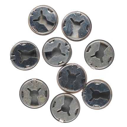 9 Vintage Southwestern sterling silver button covers Navajo basket patterns