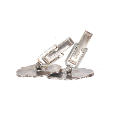 40's-50's Vintage Zuni sterling silver sunface/Kachina inlay cufflinks