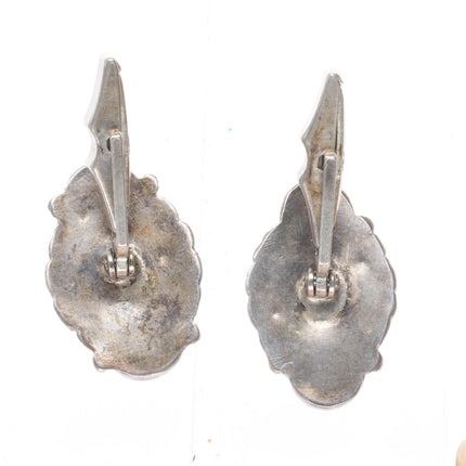 40's-50's Vintage Zuni sterling silver sunface/Kachina inlay cufflinks