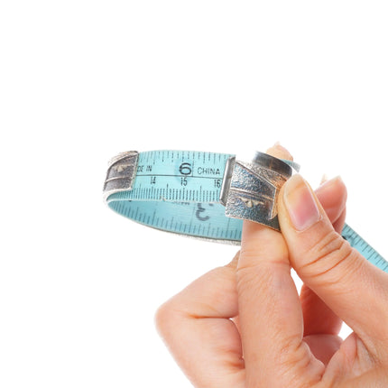 6.35" Ric Charlie Navajo Tufa Cast sterling silver storyteller cuff bracelet