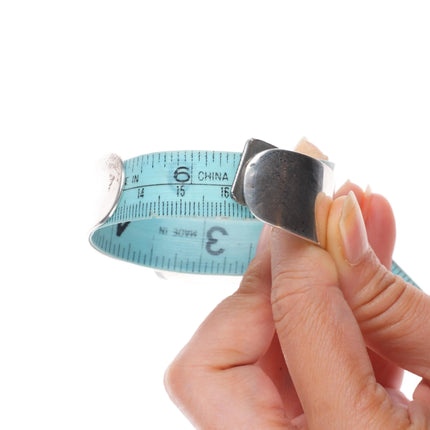 6.3" Danny Romero Yaqui - Smoky quartz, turquoise sterling silver cuff bracelet