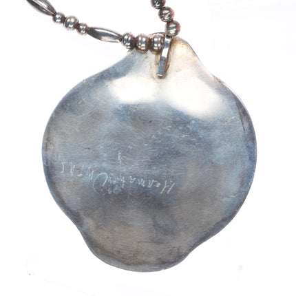 Large Vintage Navajo/southwestern modernist sterling silver pendant/necklace