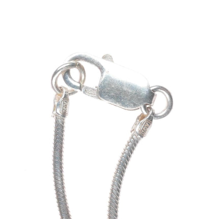 Supersmiths David Rosales Navajo sterling silver opal/black Jade slide pendant