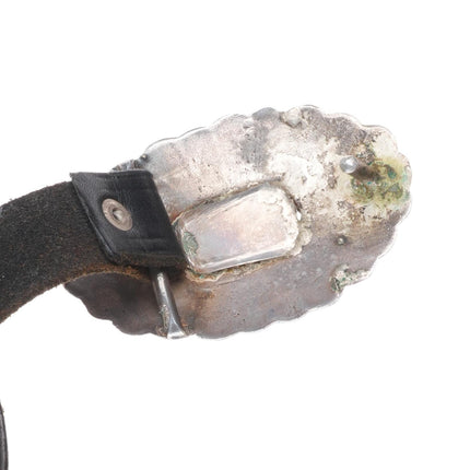 38" Vintage Navajo sterling silver turquoise concho belt