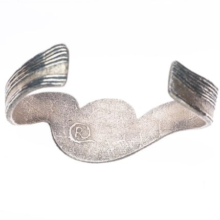 6.1" Ric Charlie Navajo Tufa Cast sterling silver sugilite Yei cuff bracelet