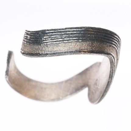6.1" Ric Charlie Navajo Tufa Cast sterling silver sugilite Yei cuff bracelet
