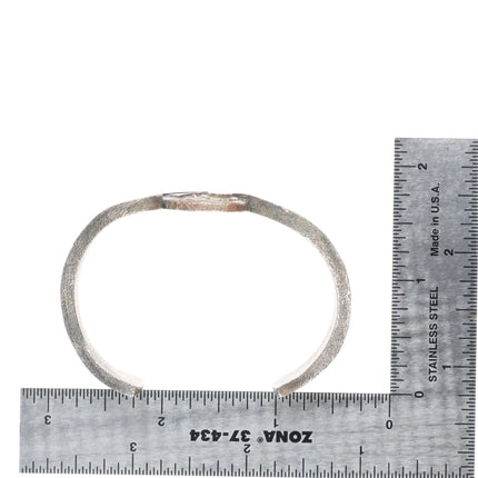 6.1" Ric Charlie Navajo Tufa Cast sterling silver sugilite Yei cuff bracelet