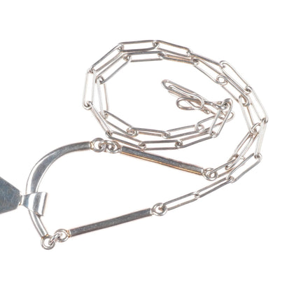 Richard Tsosie Navajo high grade spiderweb turquoise sterling silver pendant