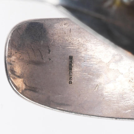 6.3" 1950's Vintage sterling silver Fred Harvey Royston turquoise cuff bracelet