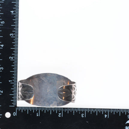 6.3" 1950's Vintage sterling silver Fred Harvey Royston turquoise cuff bracelet