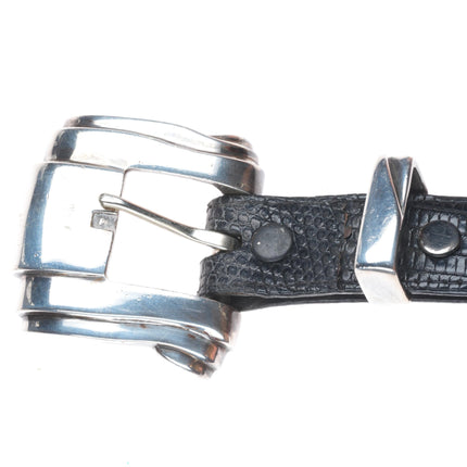 Jeff Deegan Southwestern modernist sterling silver 3/4" ranger belt buckle set