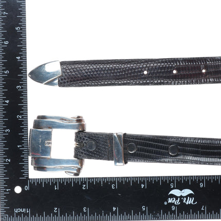 Jeff Deegan Southwestern modernist sterling silver 3/4" ranger belt buckle set