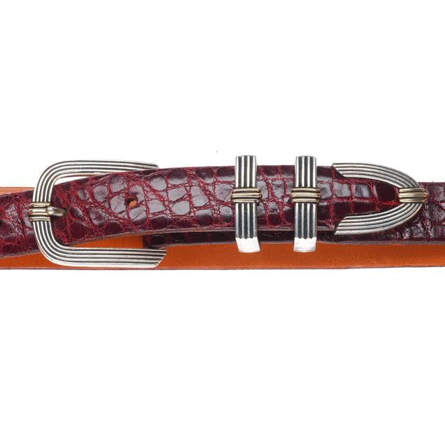 Douglas Magnus 14k gold on Sterling silver 3/4" ranger belt buckle set