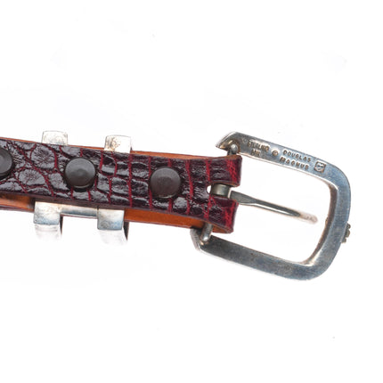 Douglas Magnus 14k gold on Sterling silver 3/4" ranger belt buckle set