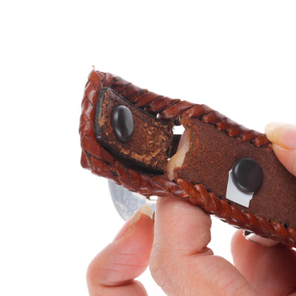 Stanford & Diane Cooche Zuni inlay sterling silver 3/4" ranger belt buckle set