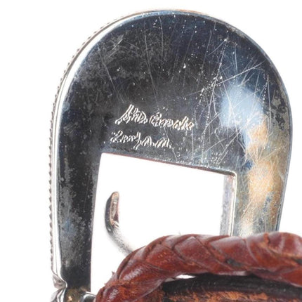 Stanford & Diane Cooche Zuni inlay sterling silver 3/4" ranger belt buckle set