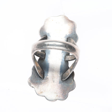 sz7.5 Bisbee Turquoise 1950's Vintage Navajo sterling silver ring