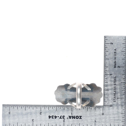 sz7.5 Bisbee Turquoise 1950's Vintage Navajo sterling silver ring