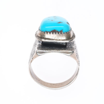sz11.5 Vintage Native American sterling silver turquoise southwestern men's ring