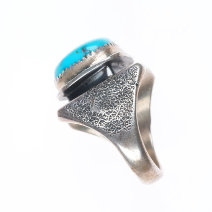 sz11.5 Vintage Native American sterling silver turquoise southwestern men's ring