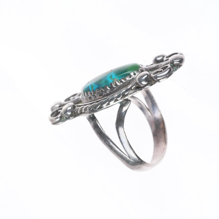 sz7.75 Vintage Navajo sterling silver blue/green mix turquoise ring