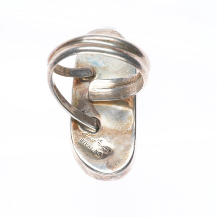 sz9.5 Adam Fierro Mestizo sterling silver long turquoise vintage ring