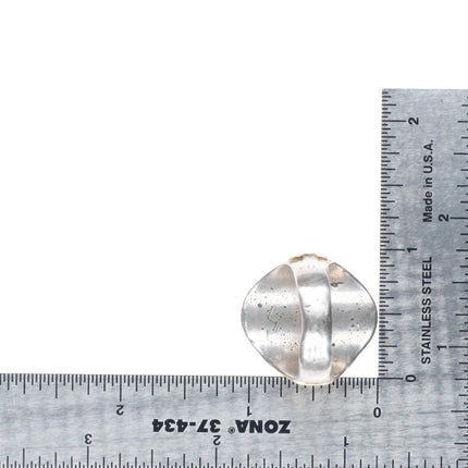 sz11.5 Vintage LJ Navajo sterling silver gold accents channel inlay men's ring