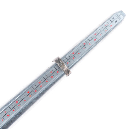 sz6 c1930 Vintage Navajo sterling silver Fred Harvey whirling logs/arrows ring