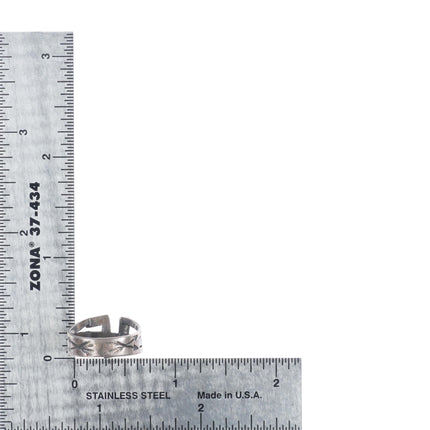 sz6 c1930 Vintage Navajo sterling silver Fred Harvey whirling logs/arrows ring