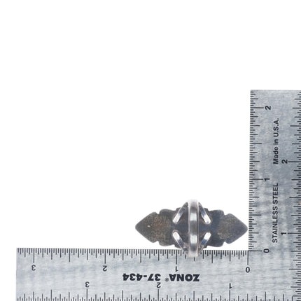 sz7 Vintage Bell Trading post long high grade turquoise sterling silver ring