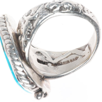 sz7.5 Durango Silver Blue Gem Turquoise sterling silver John Hartman ring