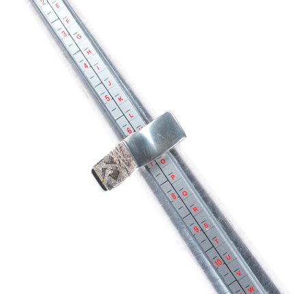 sz7 Richard Tsosie Navajo coral,turquoise, sterling silver bear form ring